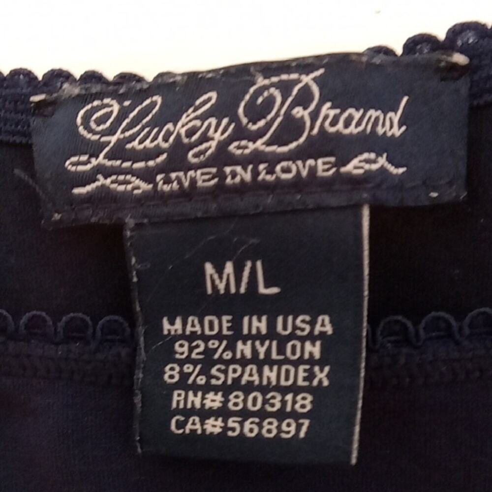 Lucky Brand Women's M/L Classic Navy Blue Camisole. Versatile, Summer,Boho - Picture 2 of 7